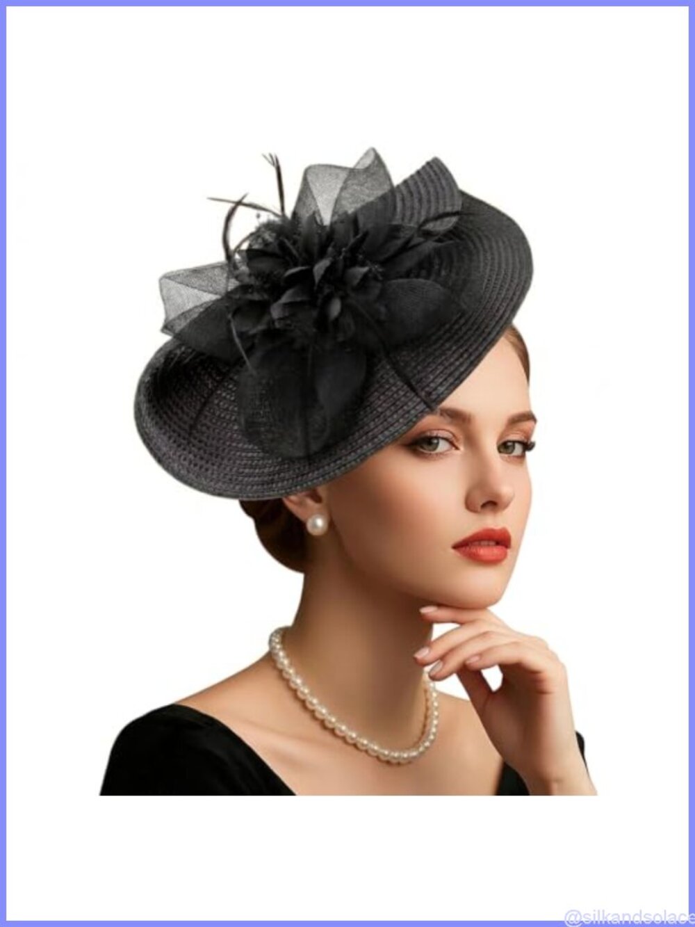 Women's Fascinator Hat Floral Mesh Feathers Headband Clip Tea Party Derby